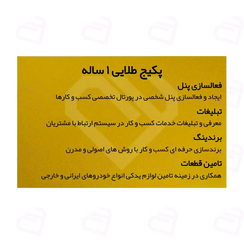 پکیج طلایی پورتال تخصصی کسب و کار